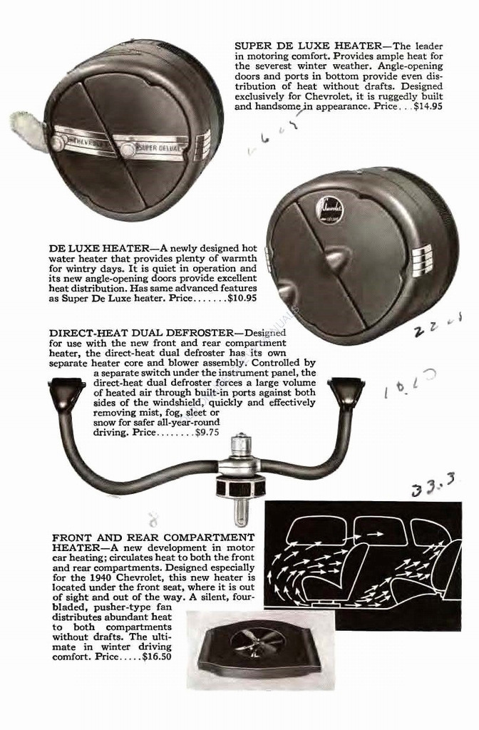 1940 Chevrolet Accessories Booklet Page 26